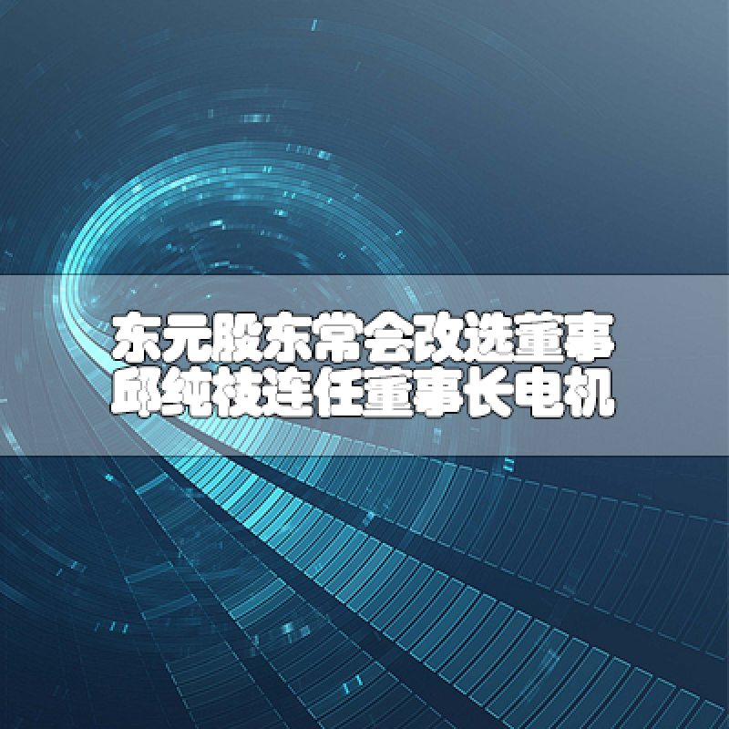 東元股東常會改選董事 邱純枝連任董事長電機(jī)